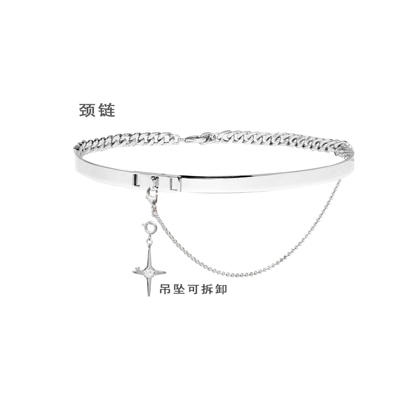 Silver Mystic Star Necklace with a delicate chain and adjustable clasp for versatile styling