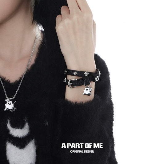 Y2K Punk Kitten Bracelet