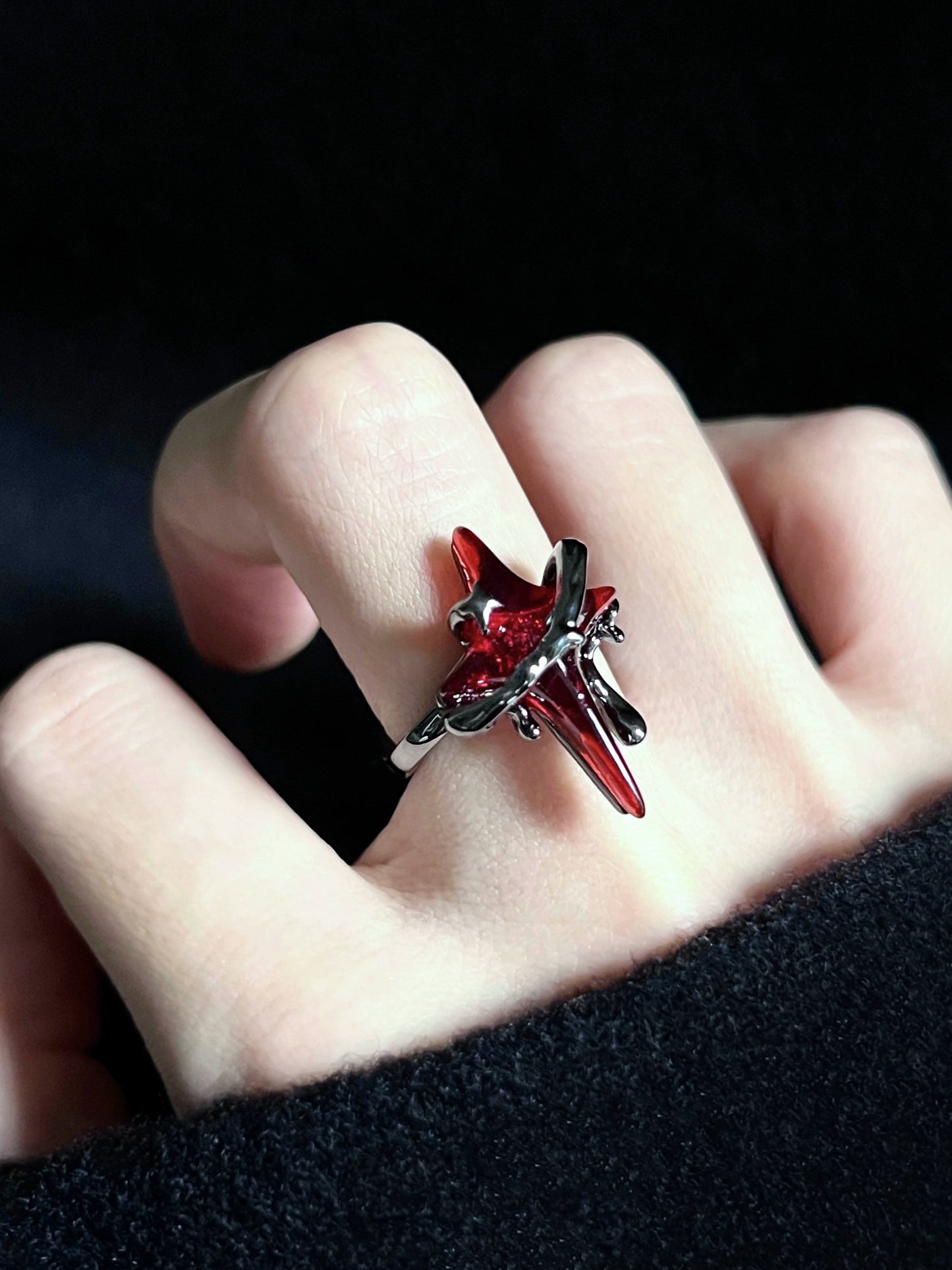 "Sanguine Thorns" Lava Necklace