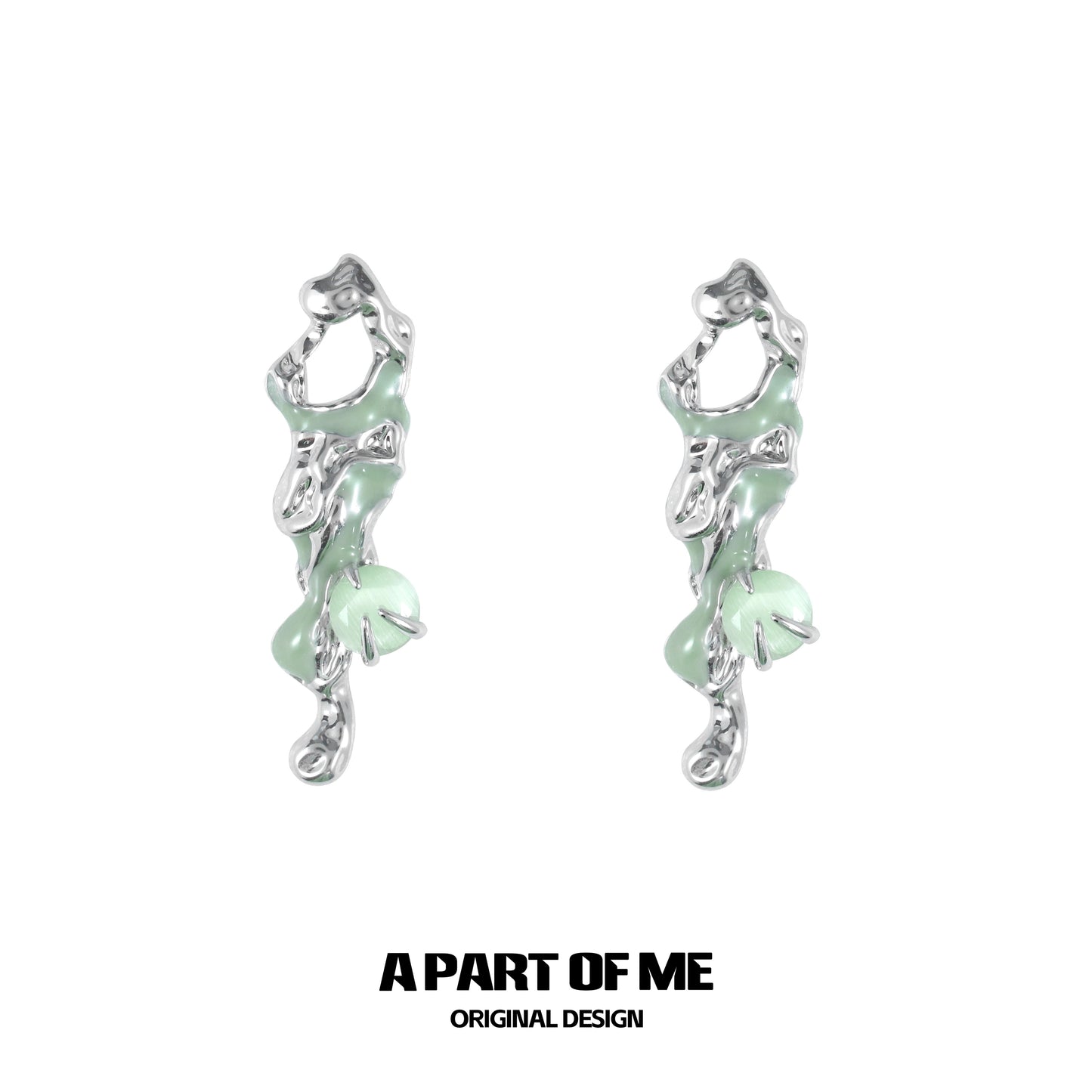Elegant Green Opal Earrings