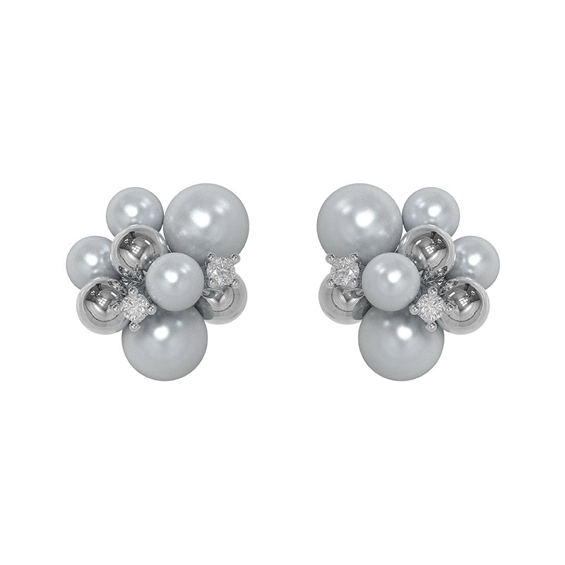 Elegant black agate earrings featuring silver accents with a modern design