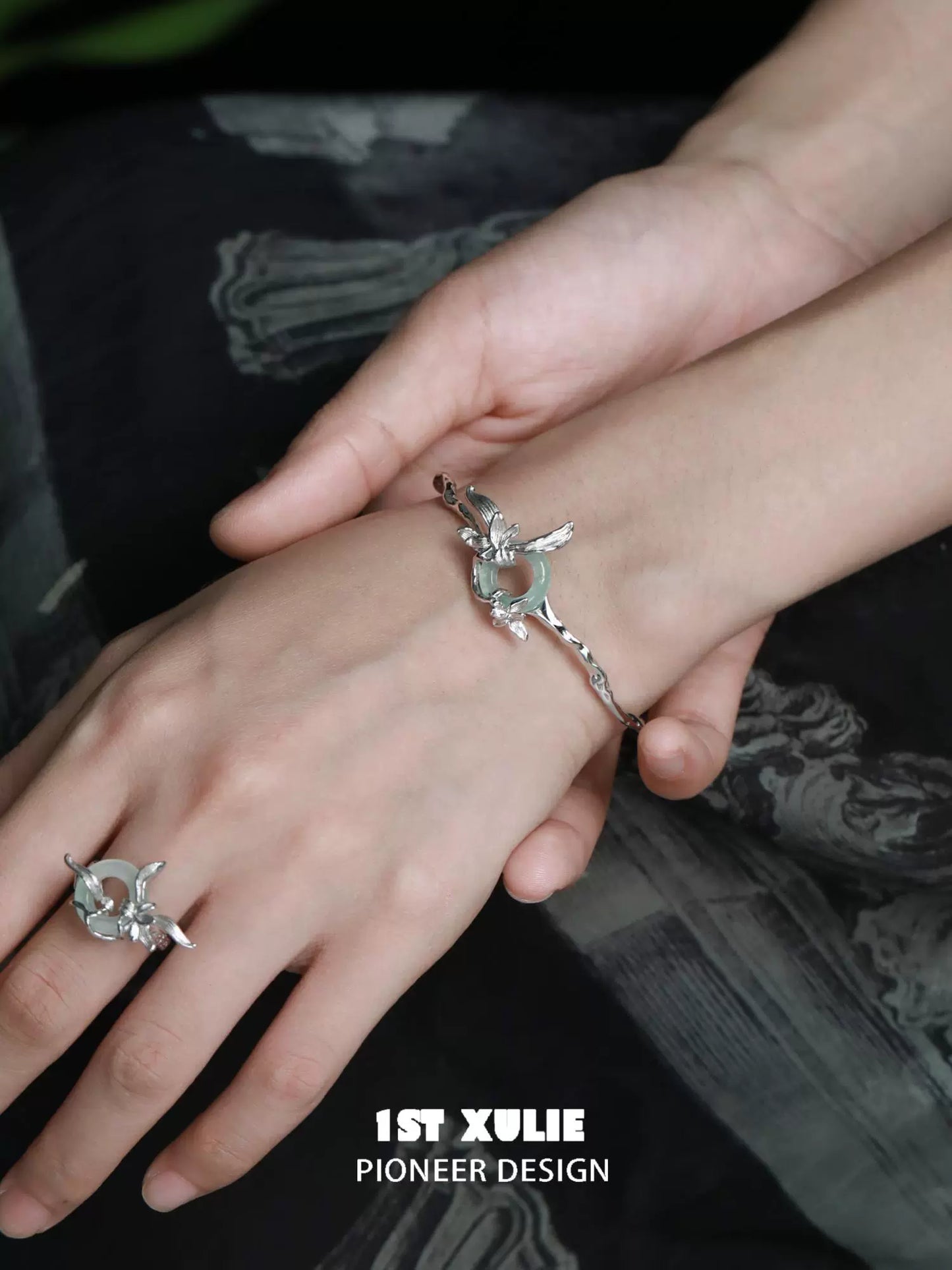 Elegant silver safety buckle bracelet adorned with unique design for stylish accessories