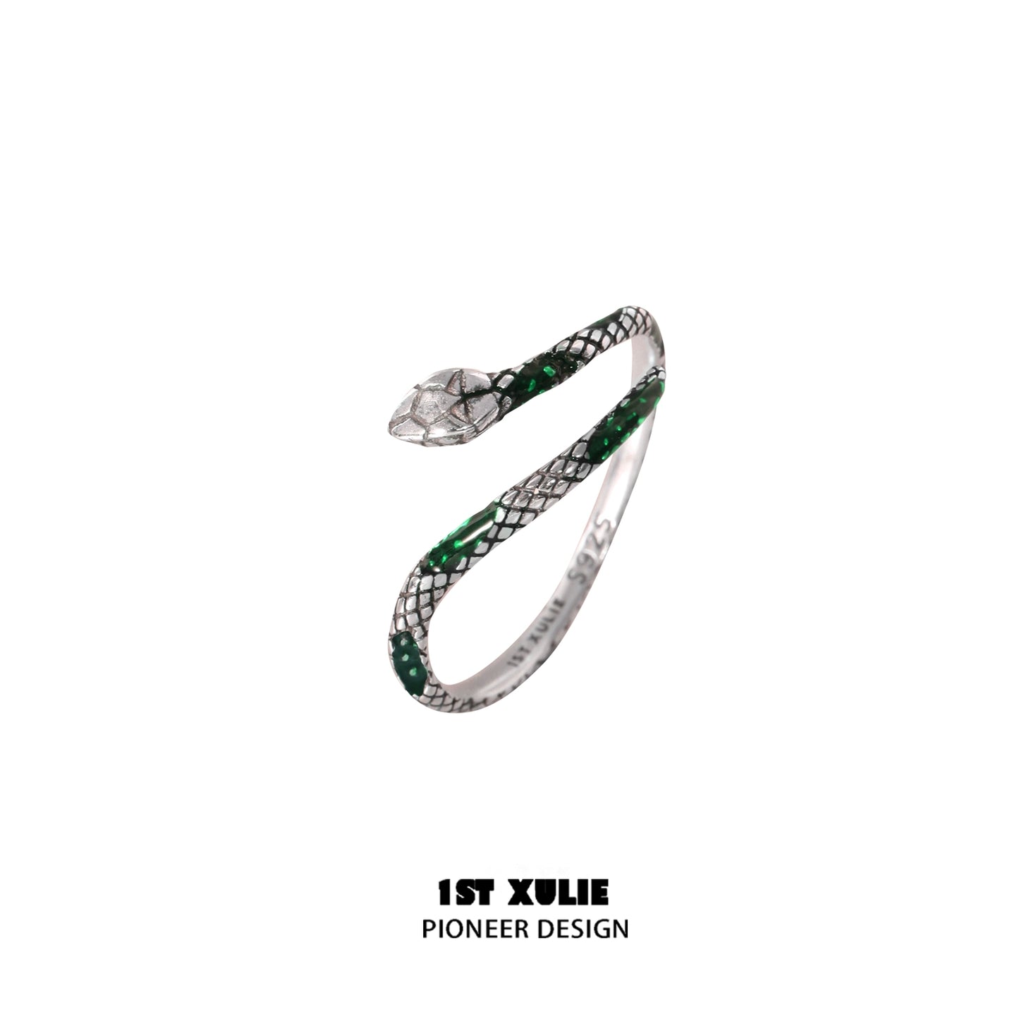 Stunning Slytherin snake couple rings with intricate scales and a sleek design, perfect for lovers