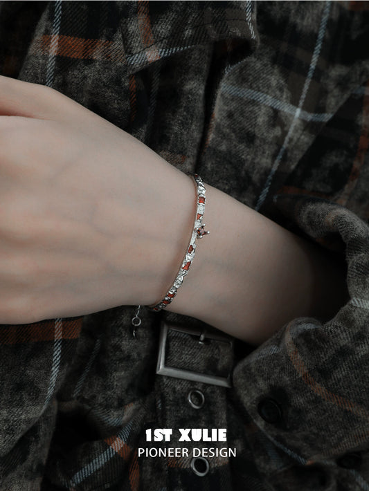 Stylish unique silver bracelet for women featuring intricate design and comfortable fit