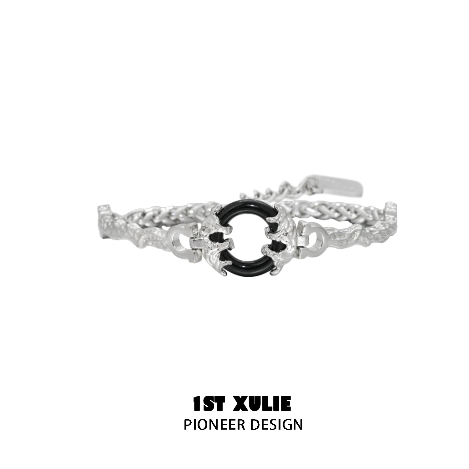 Stylish black and white couple bracelet featuring a unique design by 1STXULIE