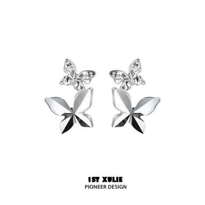 Stylish butterfly silver ear cuff with a unique design for a trendy look