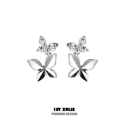 Stylish butterfly silver ear cuff with a unique design for a trendy look