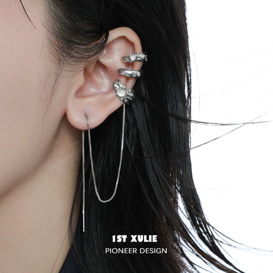 Stylish celestial agate ear clip with a sleek design for a trendy look