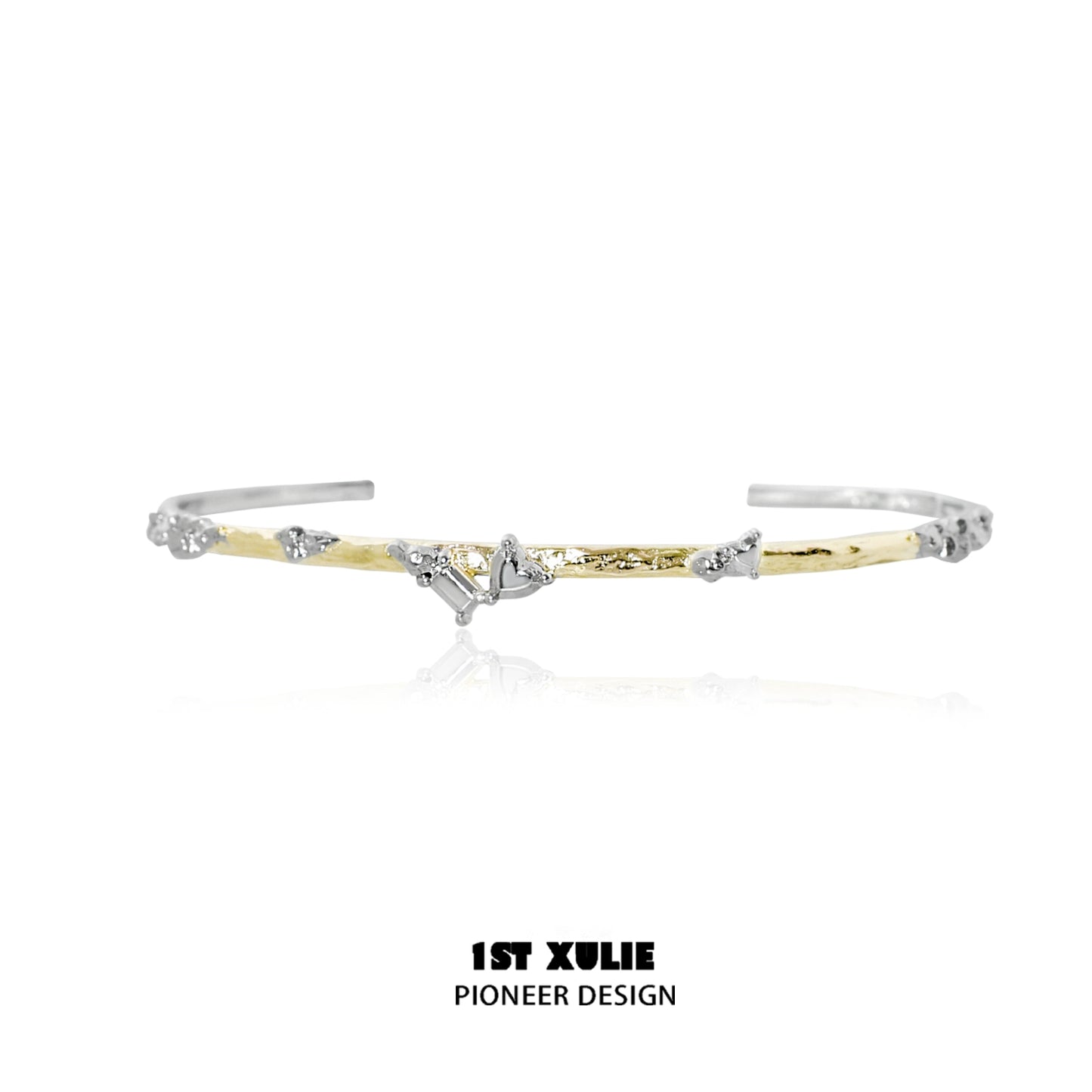 Elegant couple bracelet for girlfriend and boyfriend with silver and gold accents for stylish matching accessories