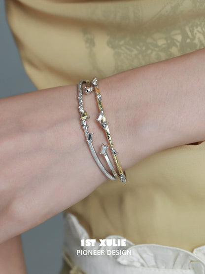 Stylish couple bracelet for girlfriend and boyfriend featuring modern design and sparkling accents