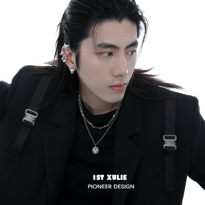 Stylish crowned cat necklace paired with a sleek outfit for modern fashion enthusiasts