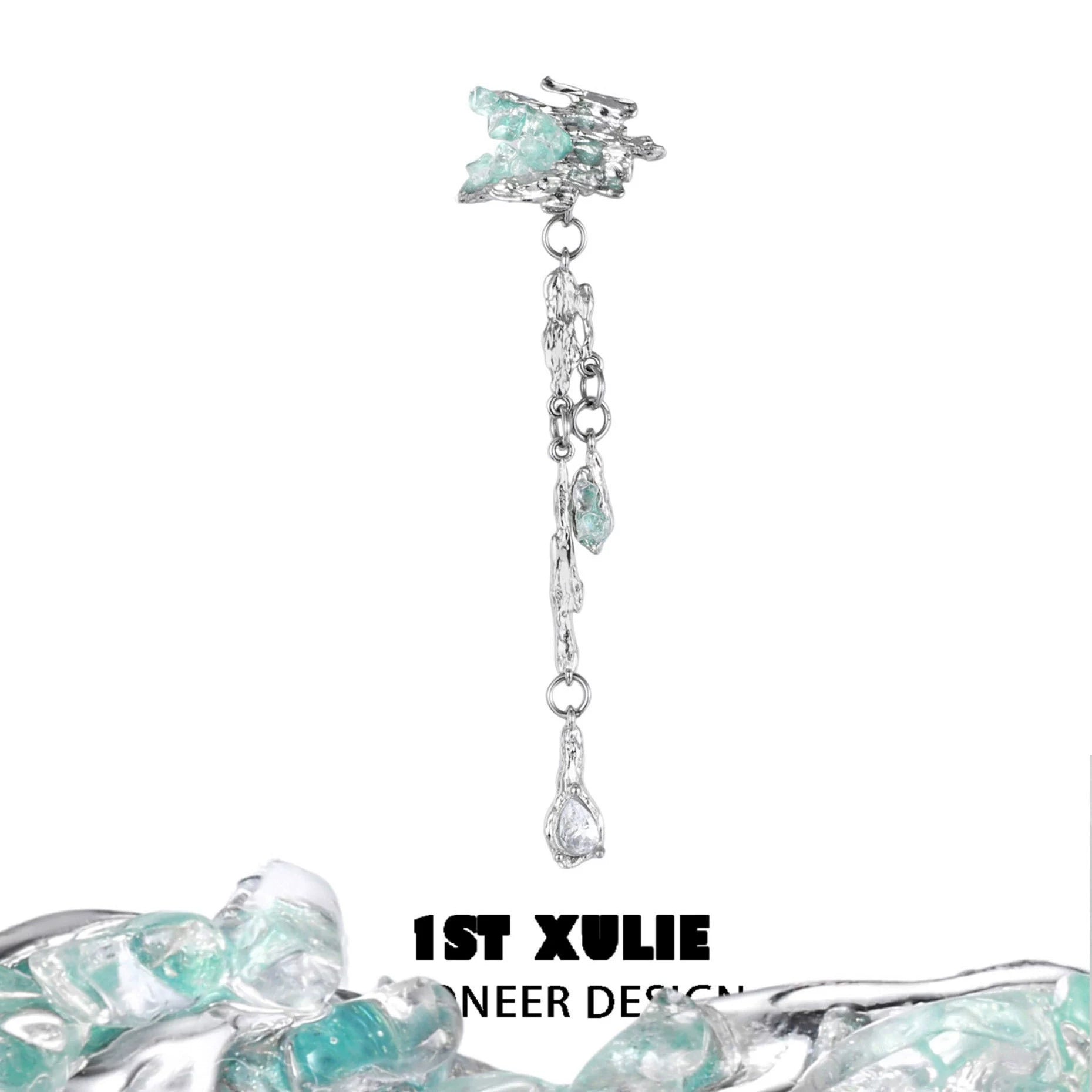 Elegant crystal tassel ear clips featuring sparkling designs for a stylish accessory look