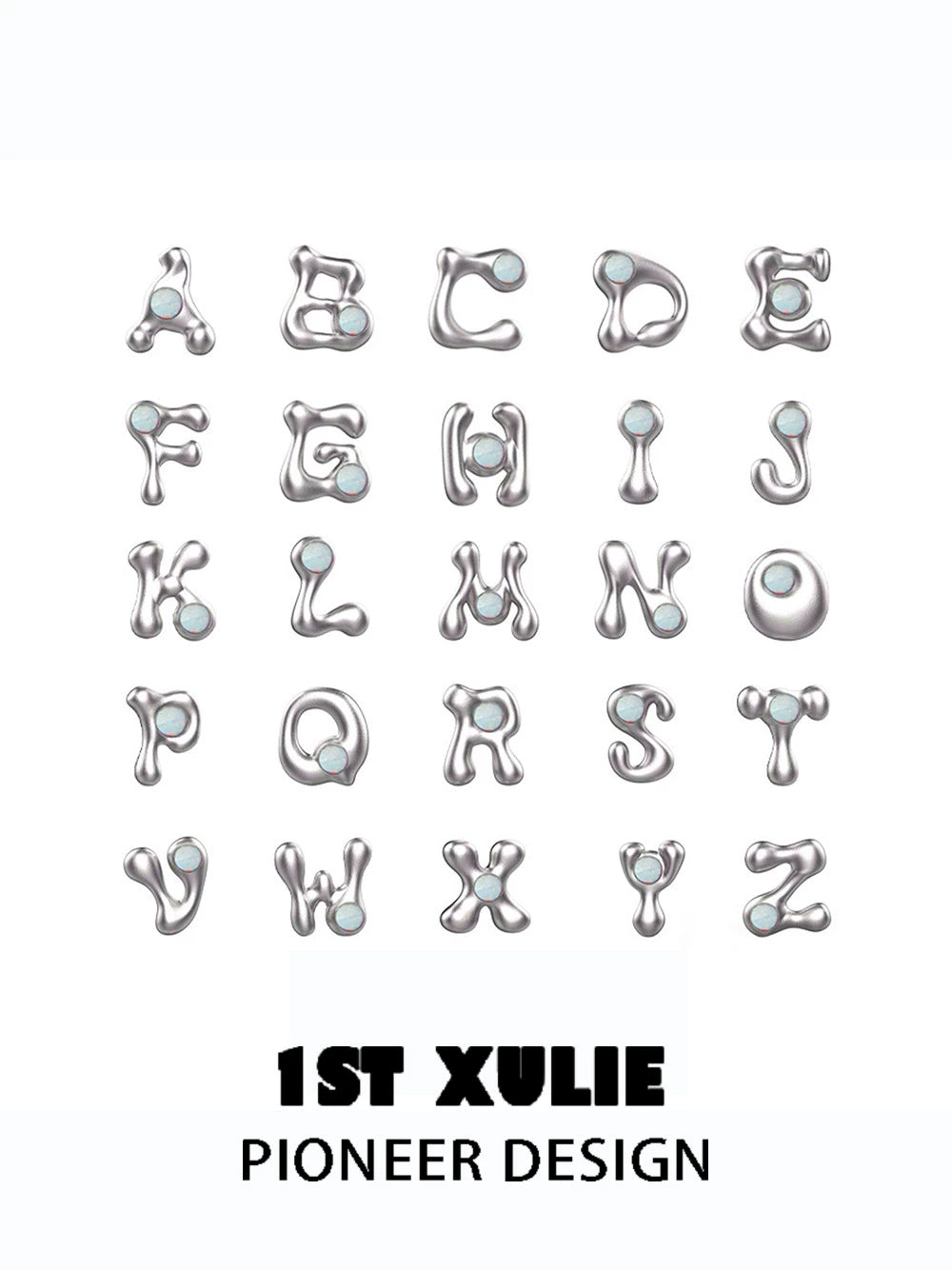 Edgy letter silver stud earrings featuring unique designs for a contemporary look