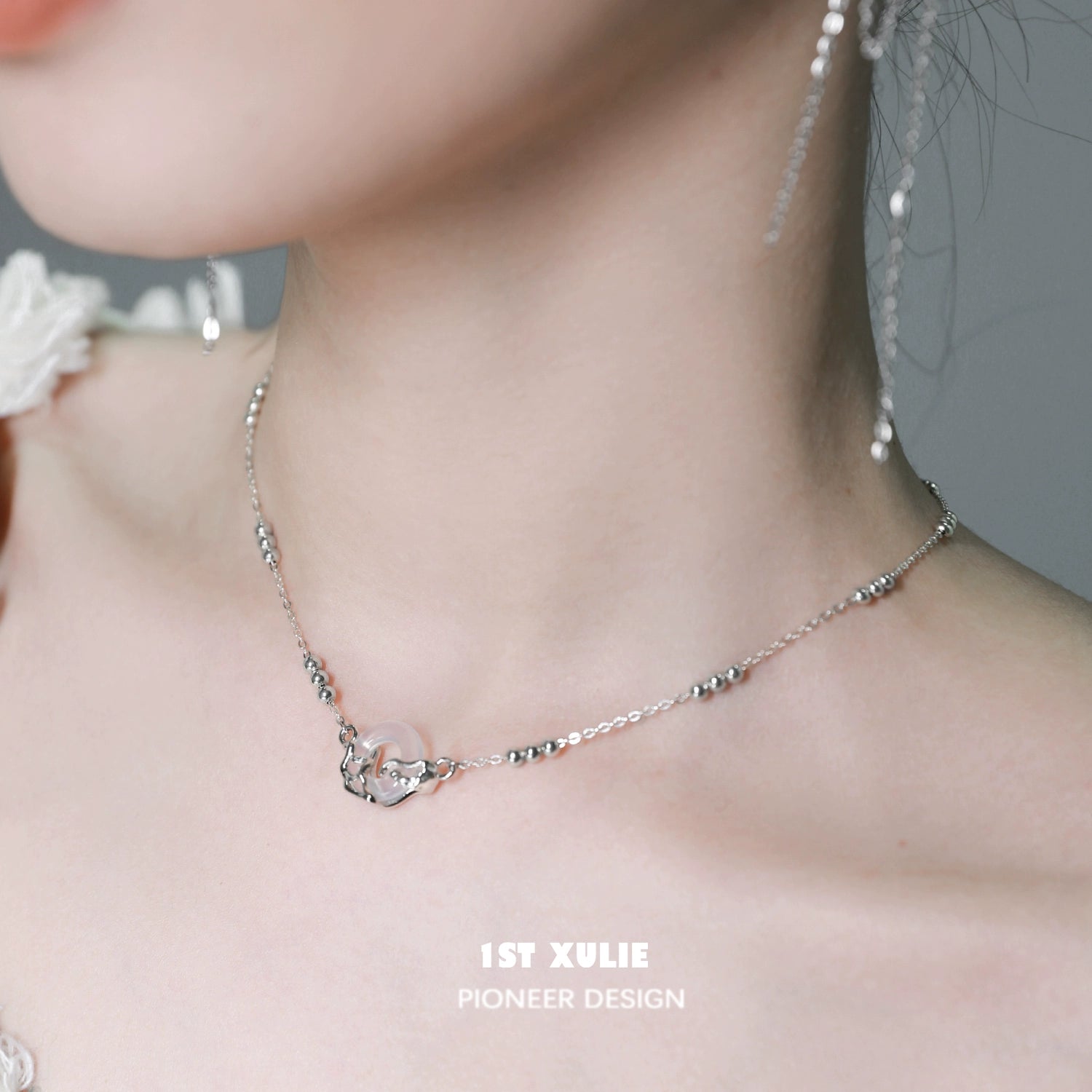 Eternal rings silver necklace featuring a delicate design perfect for everyday wear