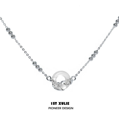 Eternal rings silver necklace from 1STXULIE with a modern design and elegant finish