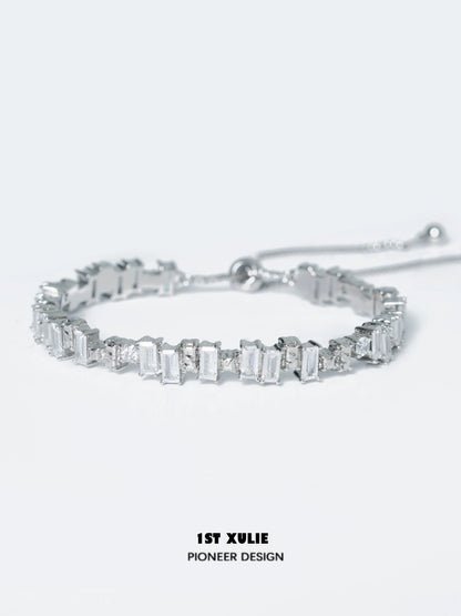 Iceland zircon star bracelet with elegant design featuring sparkling clear zircon stones