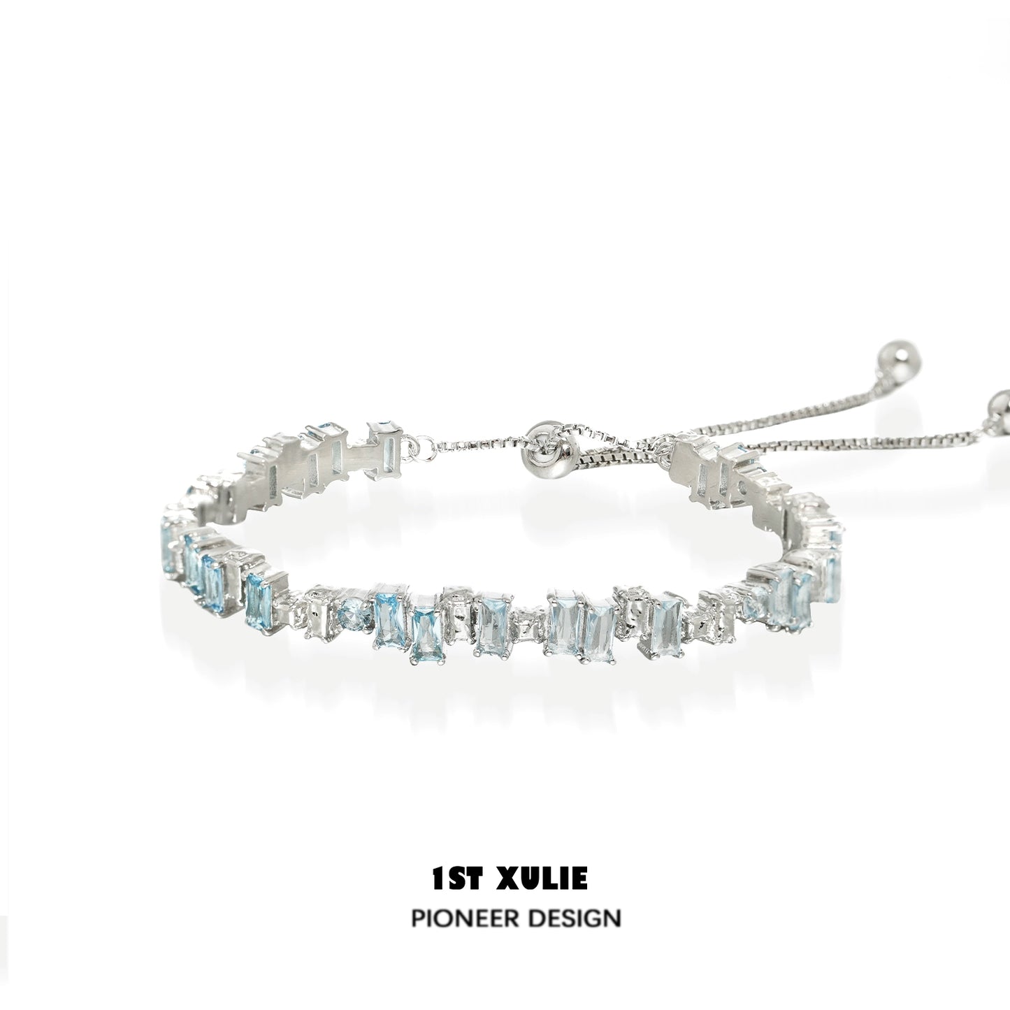 1ST XULIE Iceland zircon star bracelet with a shimmering design and adjustable fit