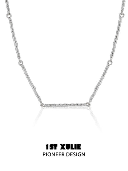 Minimalist bamboo necklace by 1STXULIE featuring a sleek, contemporary design for everyday wear