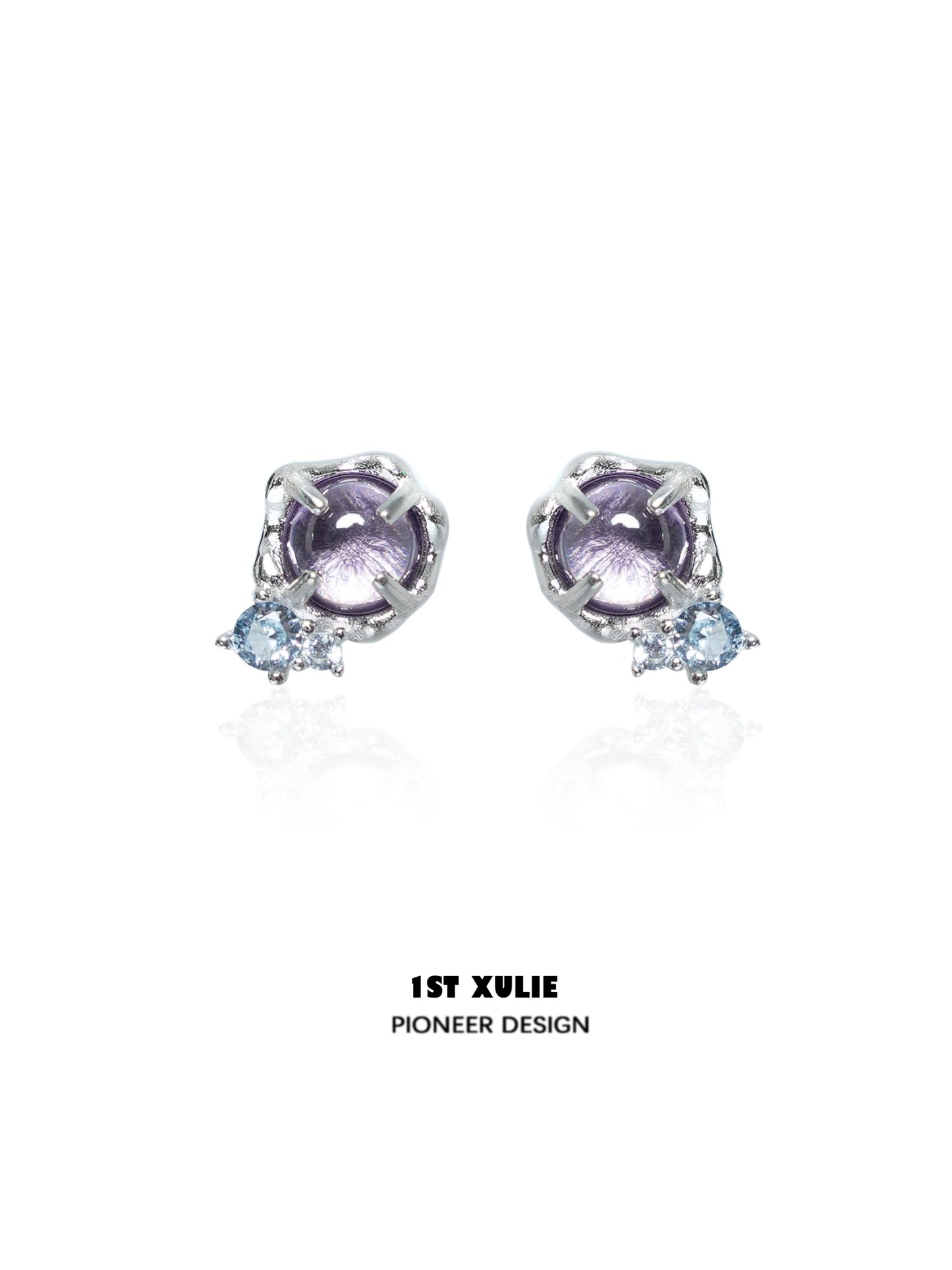 Mystic amethyst zircon earrings with elegant design and sparkling gemstones for a touch of sophistication