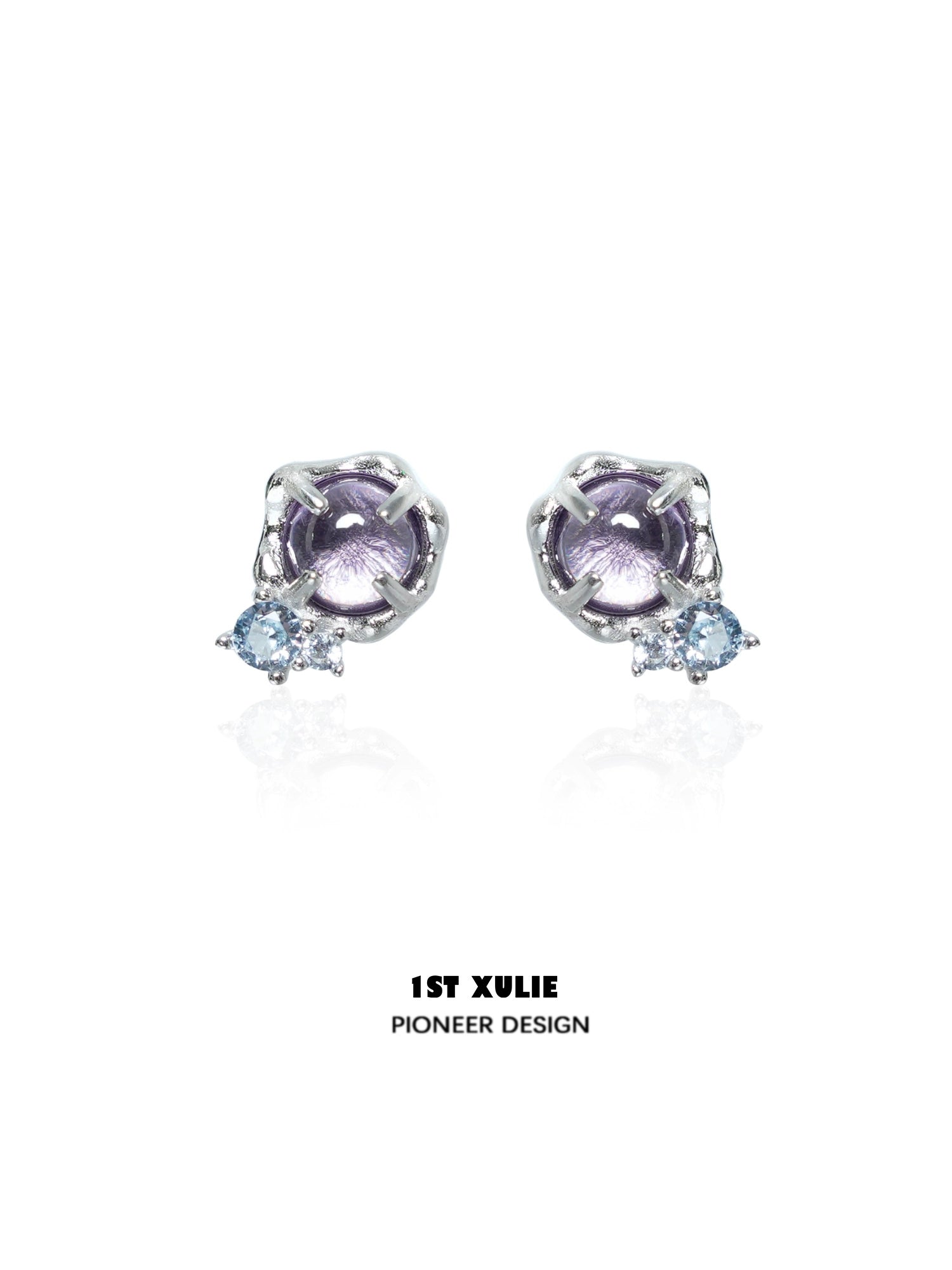 Mystic amethyst zircon earrings with elegant design and sparkling gemstones for a touch of sophistication