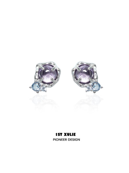 Mystic amethyst zircon earrings with elegant design and sparkling gemstones for a touch of sophistication