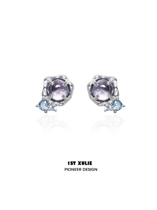 Mystic amethyst zircon earrings with elegant design and sparkling gemstones for a touch of sophistication