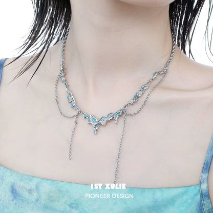 Ocean inspired tassel necklace from 1STXULIE featuring intricate design and multiple strands