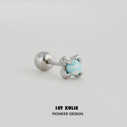 1STXULIE opal stud earrings in claw setting for a unique and stylish accessory
