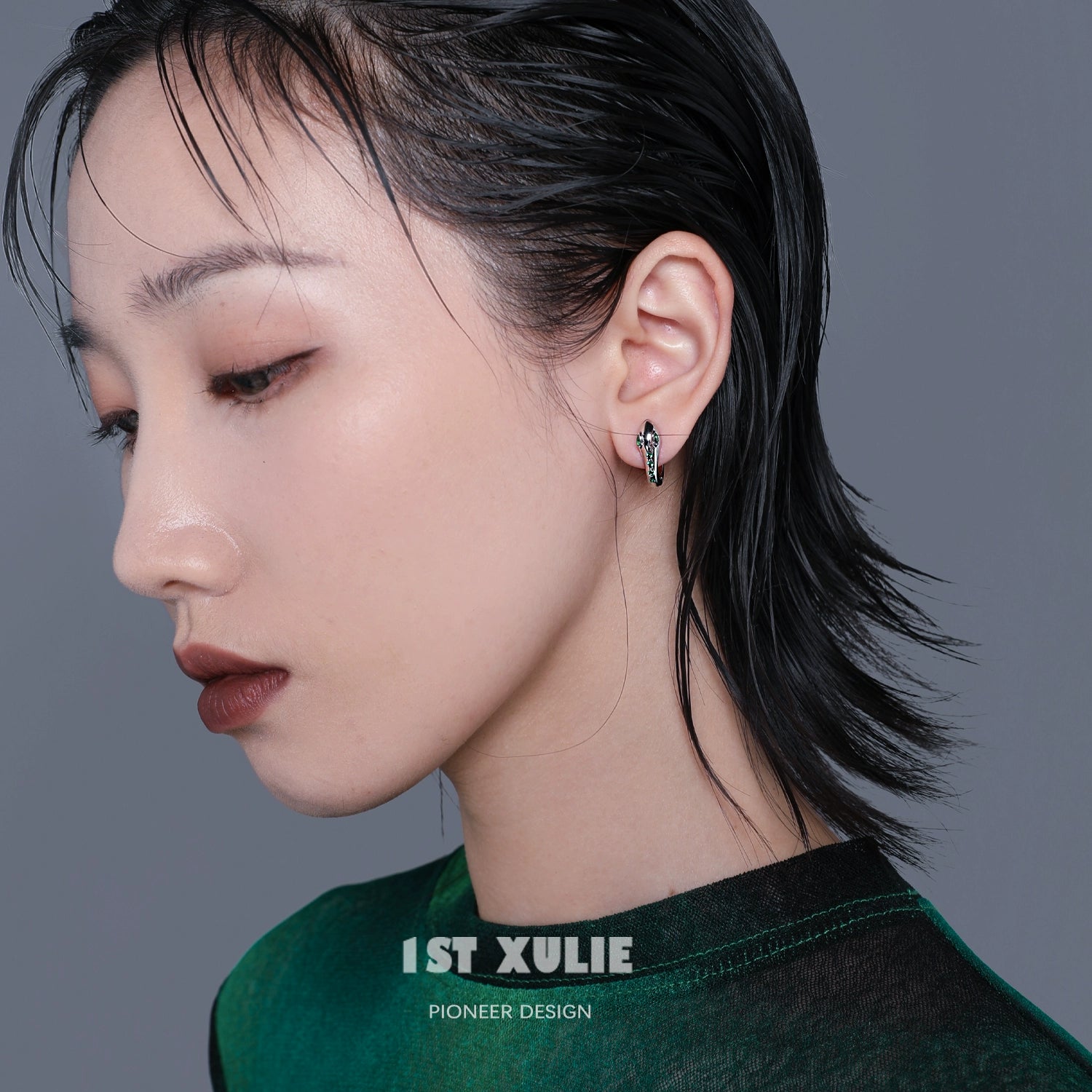 Elegant Slytherin snake earrings showcasing a unique design perfect for fans of the house