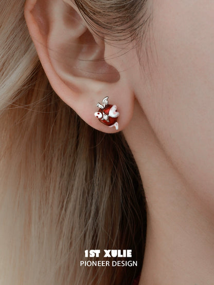 1ST XULIE Snake Apple Earrings in Colorful Design for Unique Fashion Statement