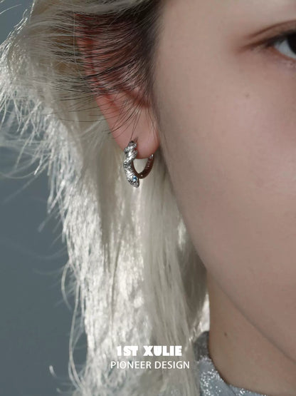 Elegant snake hoop earrings silver designed for a stylish and modern look.