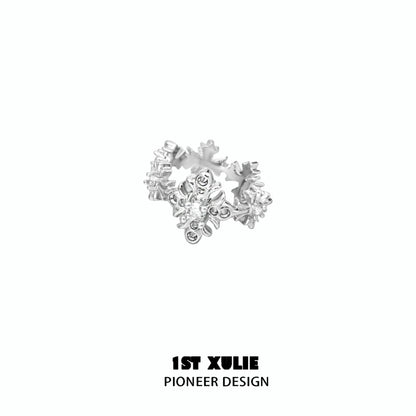 1ST XULIE Spiked Cross Earrings with Unique Design for Bold Fashion Statements
