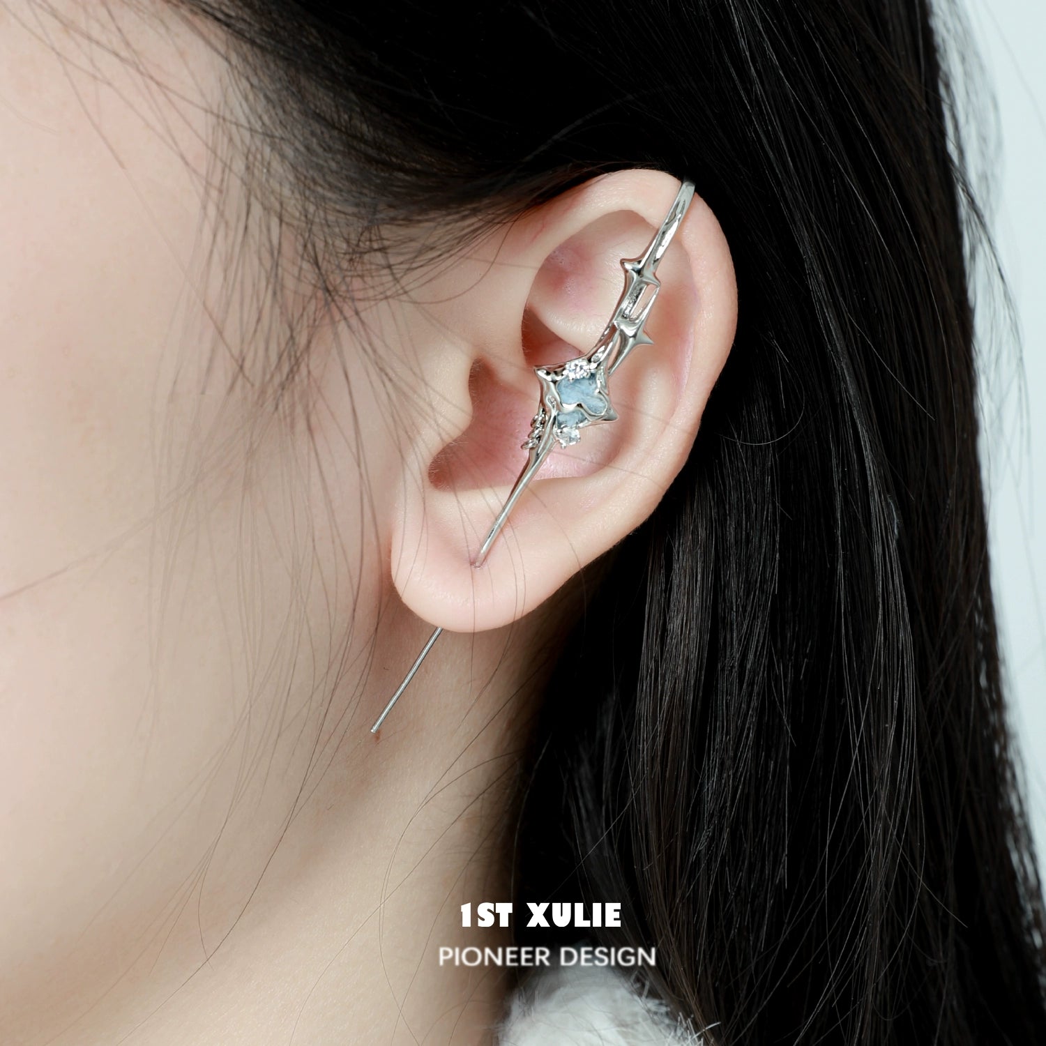 Star Guardian ear piercing needle featuring a sleek silver design for stylish ear accessories