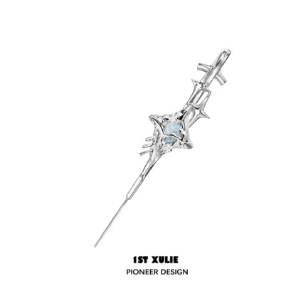1STXULIE Star Guardian Ear Piercing Needle with Unique Design and Gemstone Accent