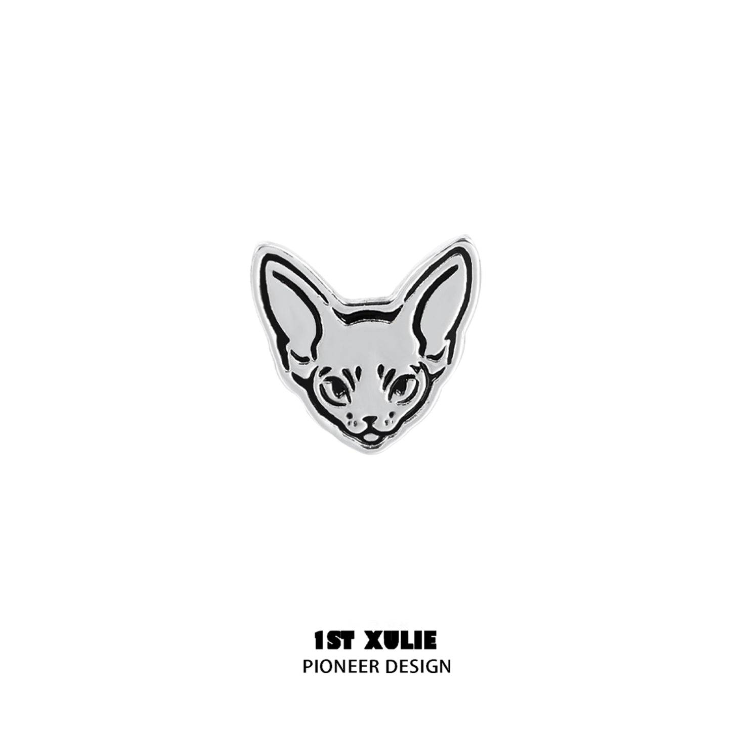 Unique street art cat earrings featuring a stylish cat design for trendy accessory lovers