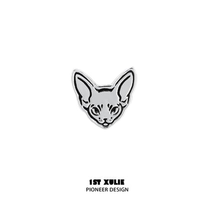 Unique street art cat earrings featuring a stylish cat design for trendy accessory lovers
