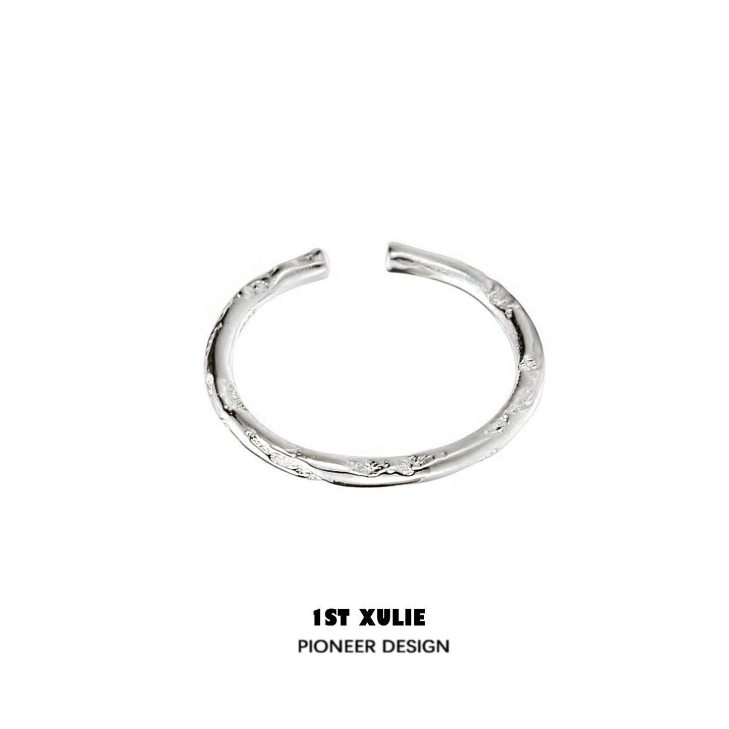 Textured silver ring from 1STXULIE with unique design for modern jewelry lovers