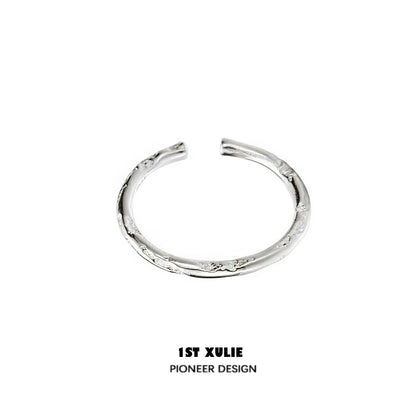 Textured silver ring from 1STXULIE with unique design for modern jewelry lovers