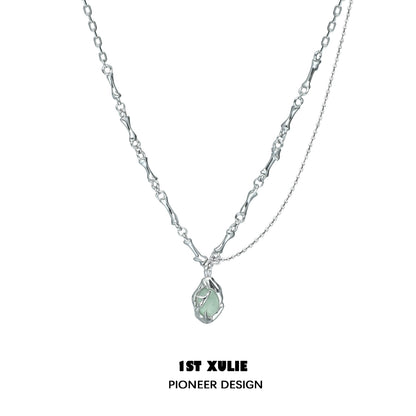 1STXULIE unique summer pendant necklace with a stylish design and delicate silver chain
