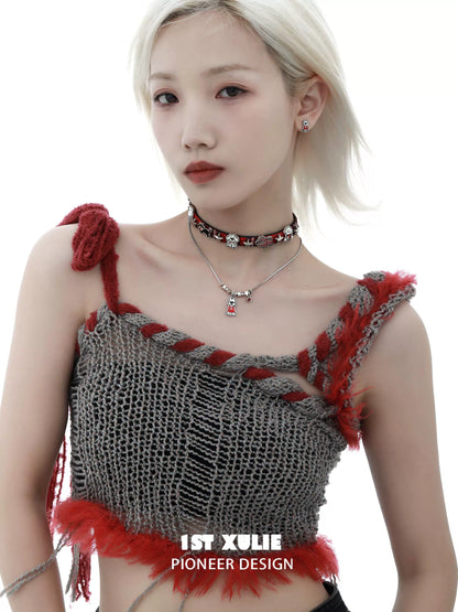 Model wearing 1STXULIE Y2K playful pup necklace with a trendy outfit and stylish accessories
