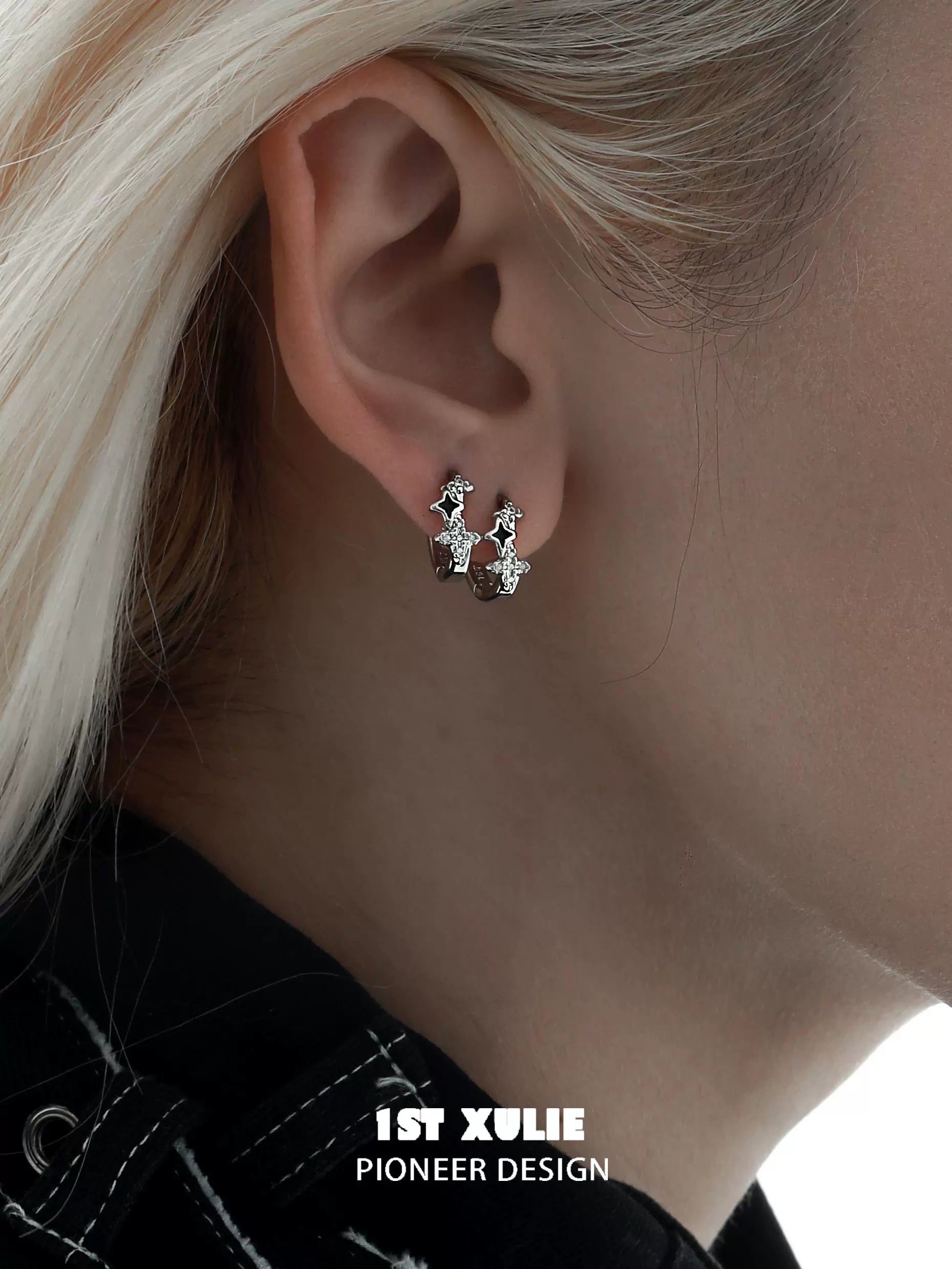 Y2K starpunk thorn earrings in silver with unique thorn design for stylish accessorizing