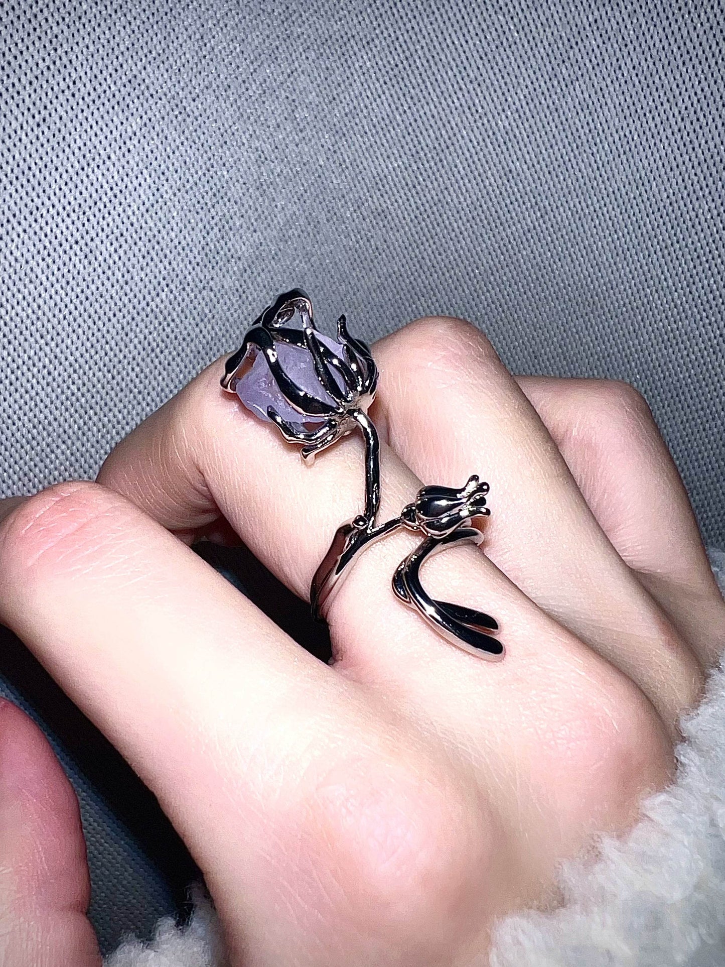 "Amethyst Rose" Mysticism Ring