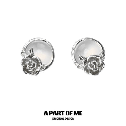Fragrance Agate Rose Earrings