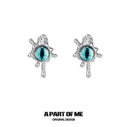 Blue Devil Eye Earrings