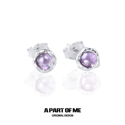 Charming Purple Planet Earrings