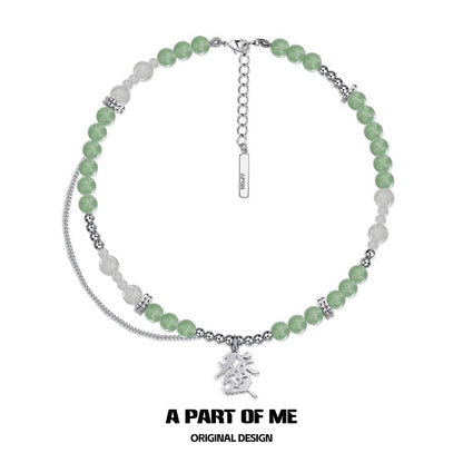 Green Chinese Fortune Necklace