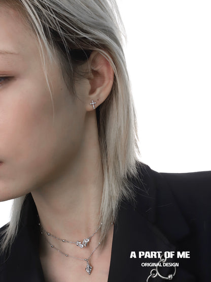 Light of Faith Cross Silver Earrings