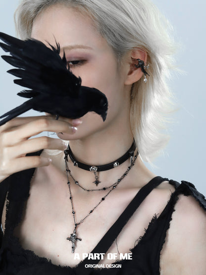 Raven Witch Gothic Ear Cuffs