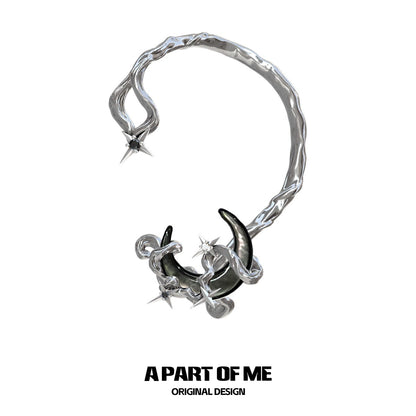 Moon Dream Silver Ear Clip