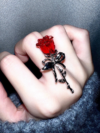 "Rose Manor" Ribbon Bow Ring